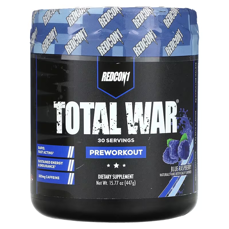 Redcon1, Total War, Pre-Workout, Blue Raspberry